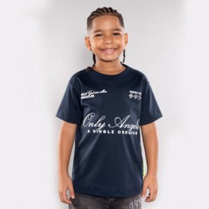 Camiseta Niño Azul Oscuro Only Angels - Tela Qatar Premium