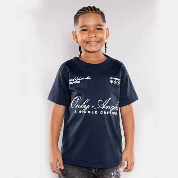 Camiseta Niño Azul Oscuro Only Angels - Tela Qatar Premium