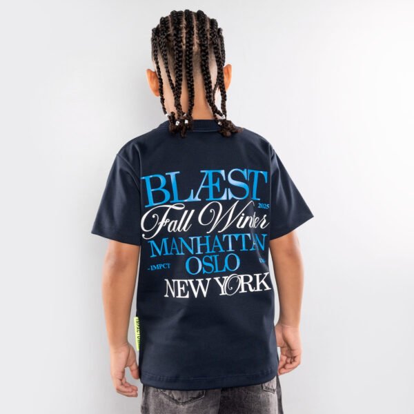 Camiseta Premium para Niño - Estilo Urban Manhattan Azul Oscuro