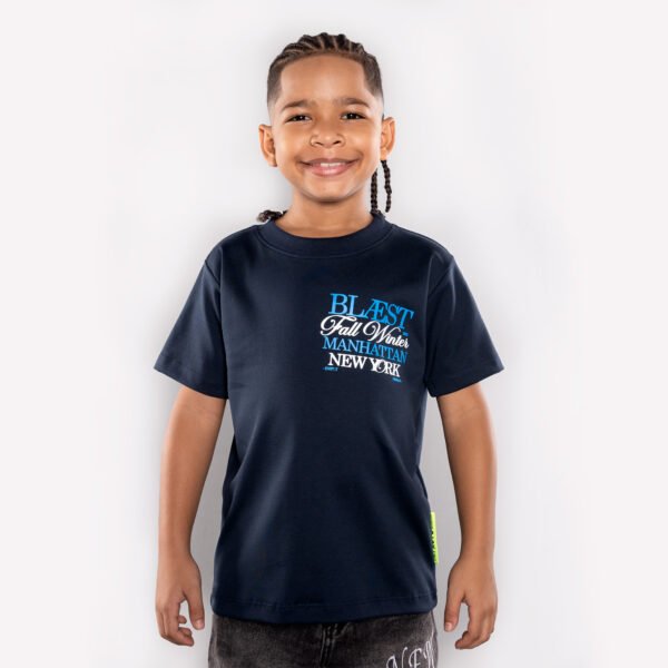Camiseta Premium para Niño - Estilo Urban Manhattan Azul Oscuro