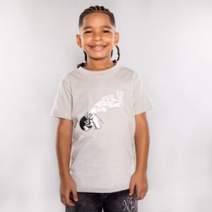 camiseta-nino-kids-bugs-bunny-gris-frente Camiseta Niño Gris Bugs Bunny Graffiti - Algodón Pesado 200g