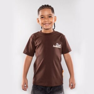Camiseta Niño Café Elevate Aesthetic - Tela Fría Premium
