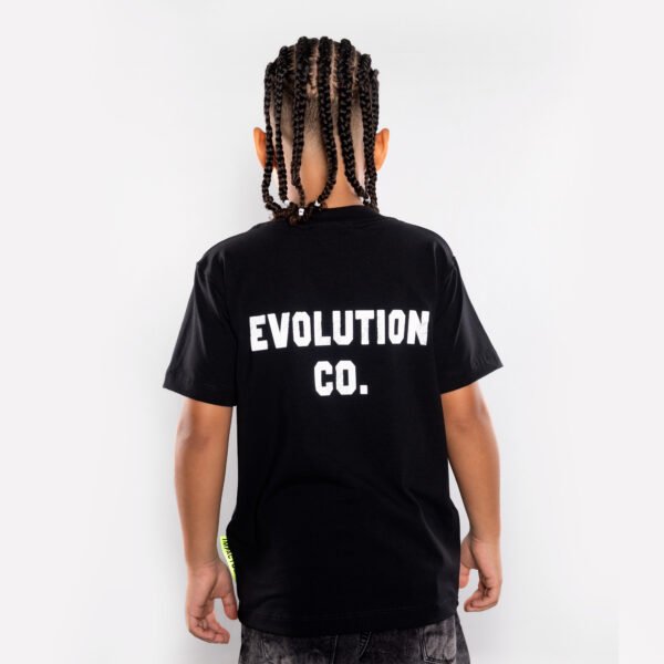 Camiseta Niño Negra Evolution - Tela Fría Premium