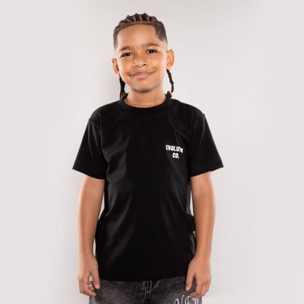 Camiseta Niño Negra Evolution - Tela Fría Premium
