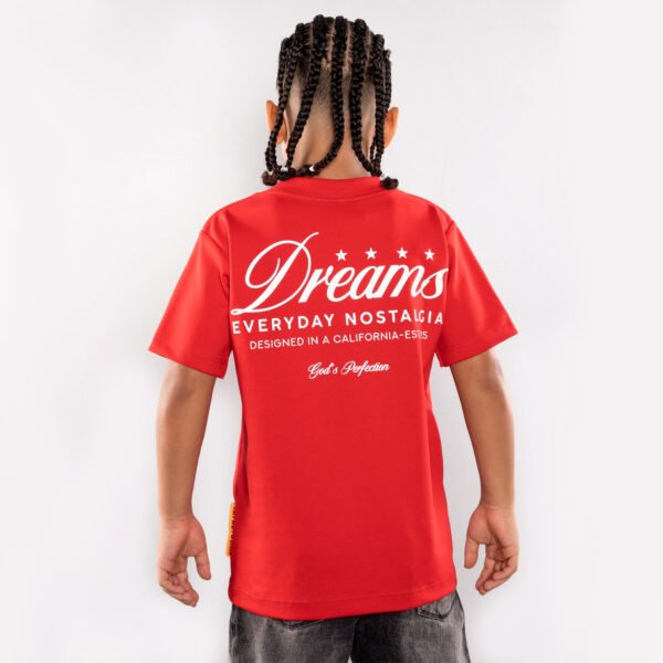 Camiseta Niño Roja Clásica Dream - Tela Qatar Premium