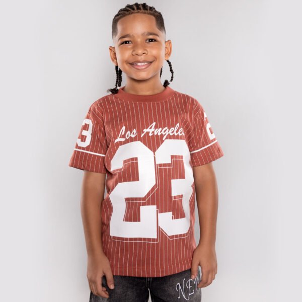 Camiseta beisbolera crema Los Angeles 23 algodón pesado