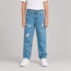 Jean Azul Claro para Niño con Rotos y Estampado Urbano – Impacto Urban