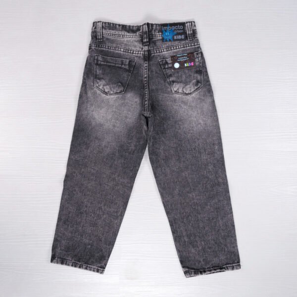 Jean baggy gris con bordados NEW y 64 para niño – Impacto Urban