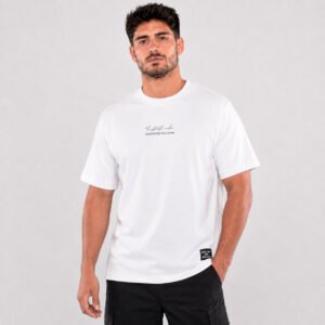 Camiseta clásica blanca para hombre vista frontal