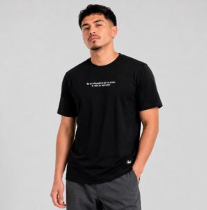 Camiseta negra estampada para hombre Redemption vista frontal