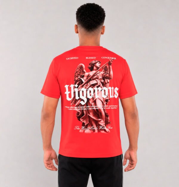 camiseta-roja-vigorous-estampado-posterior Camiseta Full Estampada Roja para Hombre Vigorous – Impacto Urban