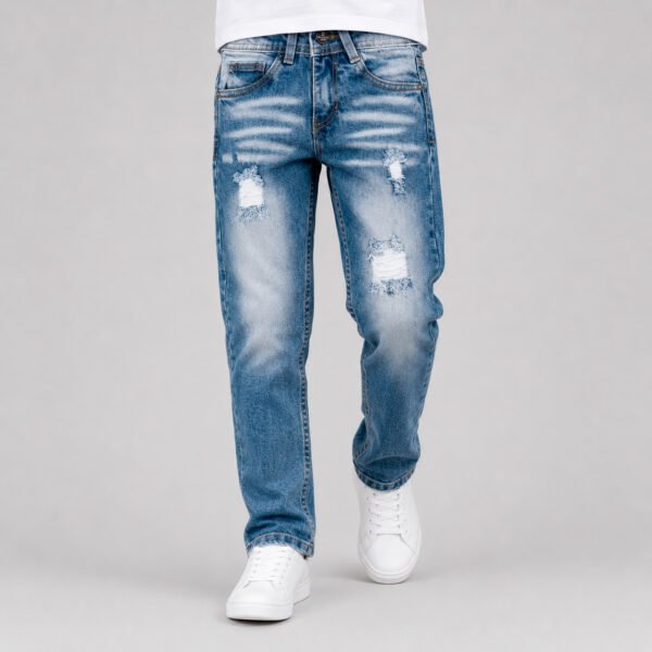 jeans-azul-claro-desgastado-nino Jean azul desgastado con rotos para niño – Impacto Urban